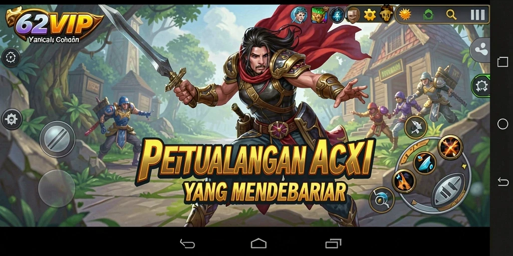 Gameplay 62VIP yang seru dan mendebarkan saat bermain.