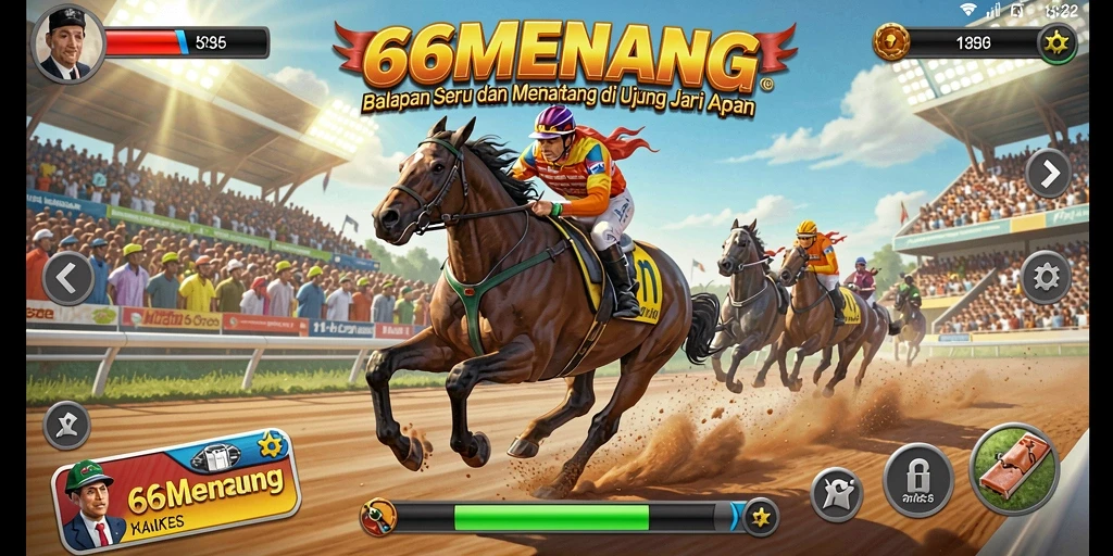 Tampilan gameplay Racing yang mendebarkan di 66MENANG.