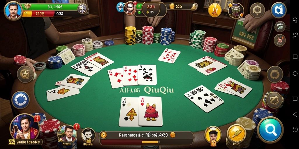 Screenshot AIFA66 menampilkan gameplay seru dalam permainan QiuQiu.