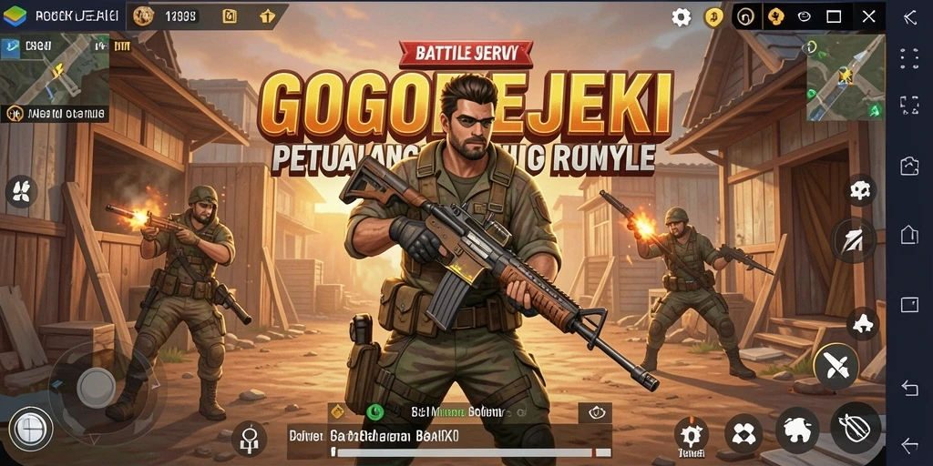 Tangkapan layar GOGOREJEKI menampilkan aksi seru dalam mode Battle Royale.