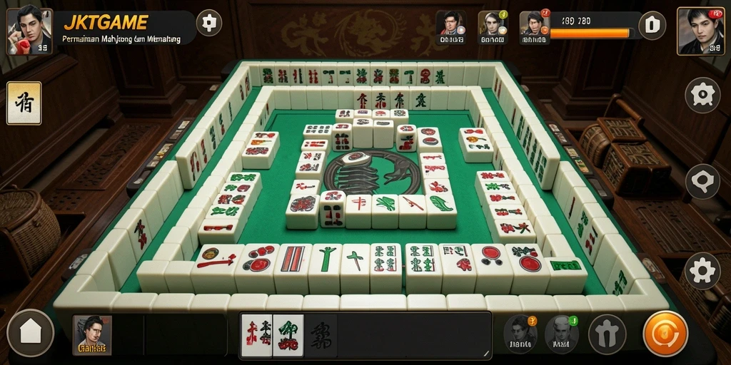 Screenshot JKTGAME menampilkan aksi seru bermain Mahjong.