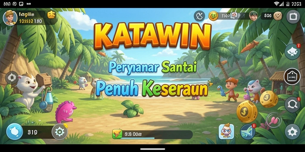 Tampilan gameplay KATAWIN yang menarik dan menghibur.