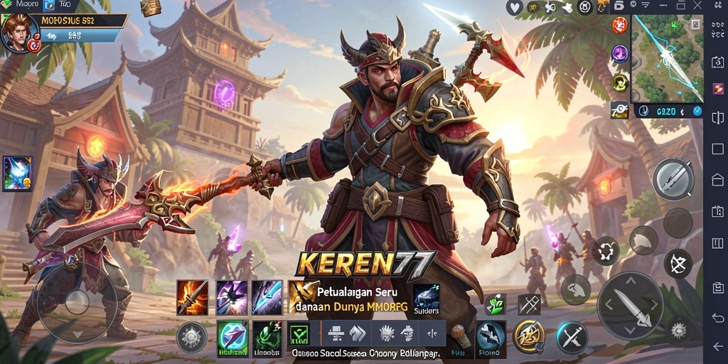 Screenshot utama KEREN77 menampilkan aksi seru dalam dunia MMORPG.