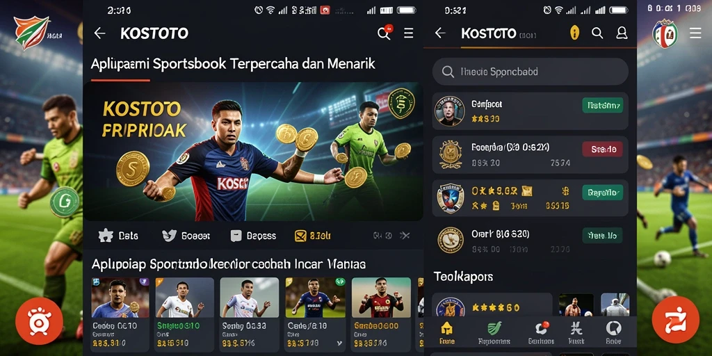 Tampilan menarik KOSTOTO saat melakukan taruhan olahraga.
