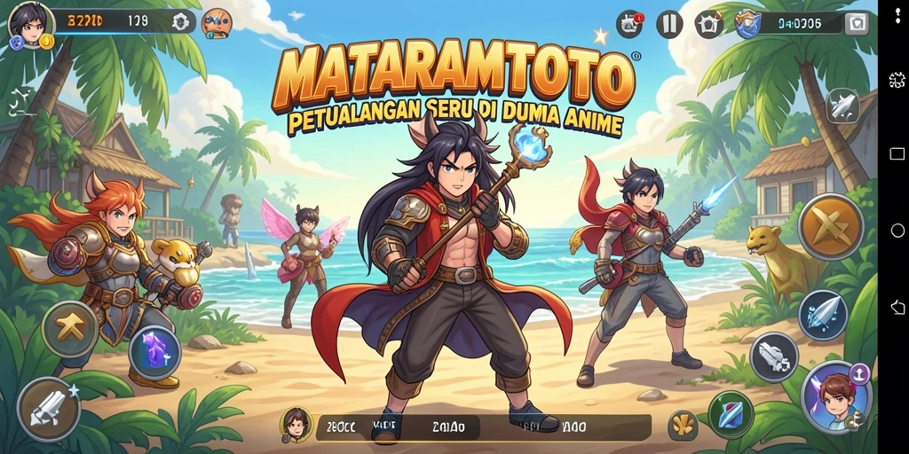Tampilan gameplay seru dari MATARAMTOTO di dunia Anime.