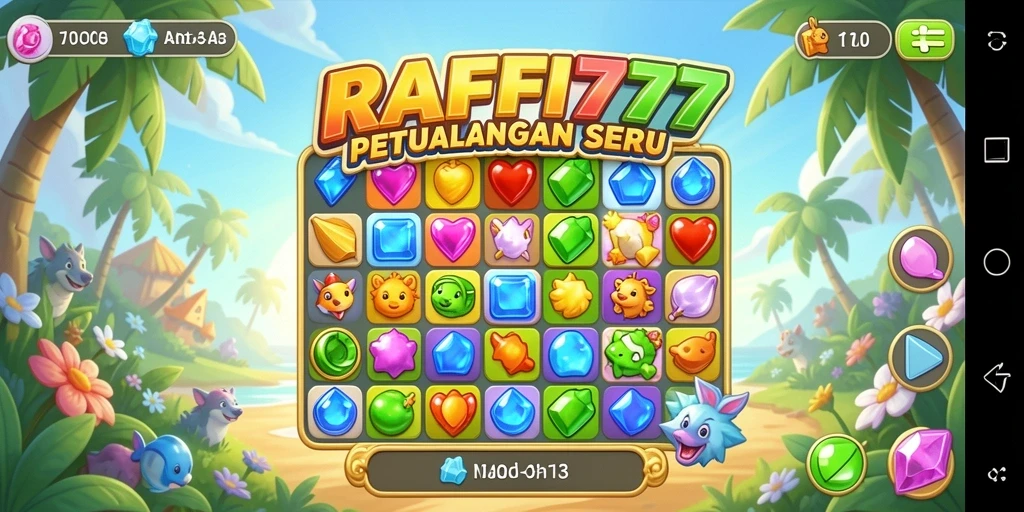 Tampilan gameplay RAFFI777 yang menarik dan penuh warna.
