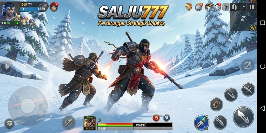 Tampilan gameplay SALJU777 yang menegangkan dan strategis.