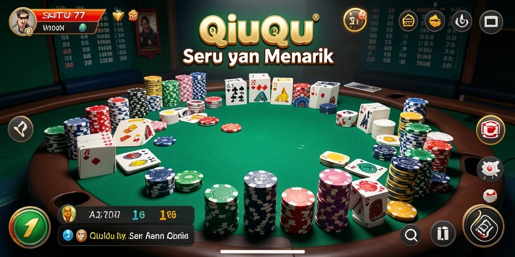 Tampilan gameplay QiuQiu yang menarik dan interaktif.