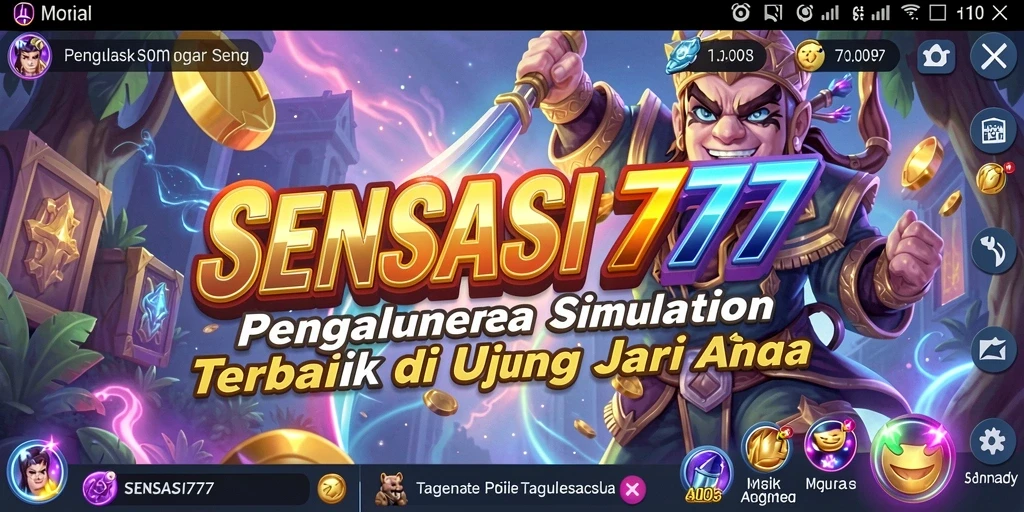 Tampilan gameplay <strong>SENSASI777</strong> yang mendebarkan dengan grafis menawan.
