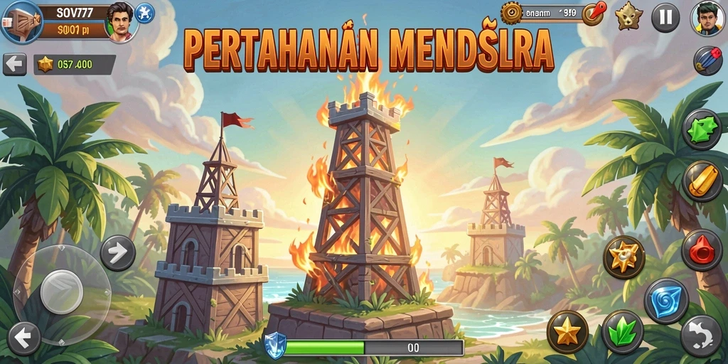 Tampilan gameplay menakjubkan dari SOV777 Tower Defense.