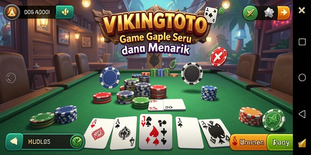Tampilkan gameplay seru VIKINGTOTO dalam permainan Gaple.